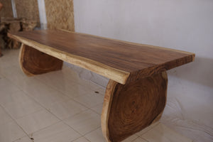 MALAYIN - 65" SLAB SOLIDWOOD - DINING TABLE