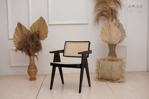 MALAYIN - GOYCHE - A CHAIR WITH ARM - BLACK SHINE