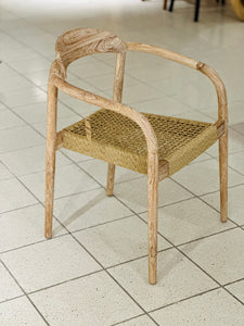 MALAYIN - KHAN RANDI - JAMUR RUSTIC CHAIR - WHITE WASH